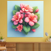 Pink Orchid Flower Arrangement Canvas Afdruk (Insitu (Woonkamer))