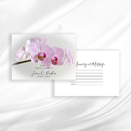 Pink Orchid Flower Deel een Geheugenbegrafenis Notitiekaartje