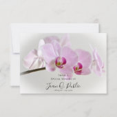Pink Orchid Flower Deel een Geheugenbegrafenis Notitiekaartje (Voorkant)