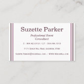 Pink Orchid Flower Event Planner Visitekaartje (Achterkant)