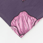 Pink orchid flowers fleece deken (Hoek)