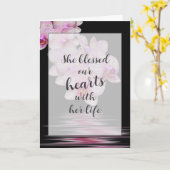 Pink Orchid Flowers Sympathie Card Kaart (Gele Bloem)