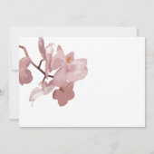 Pink Orchid Funeral Announcement Kaart (Achterkant)