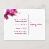 Pink Orchid Save the Date Aankondiging (Achterkant)