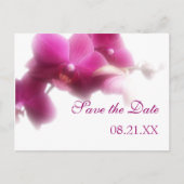 Pink Orchid Save the Date Aankondiging (Voorkant)