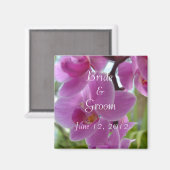 Pink Orchid Save the Date Magnet (Voorkant / Achterkant)