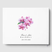 Pink Orchid Wedding Gastenboek (Achterkant)