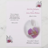 Pink Orchid Wedding Programme (Voorkant)