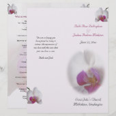 Pink Orchid Wedding Programme (Voorkant / Achterkant)
