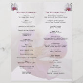 Pink Orchid Wedding Programme (Achterkant)
