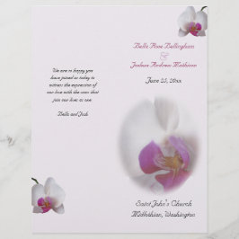 Pink Orchid Wedding Programme