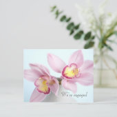 Pink Orchideën Trouw Aankondiging (Staand voorkant)