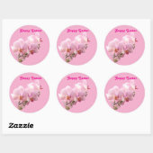 Pink Orchids “Happy Easter” Sticker (Vel)