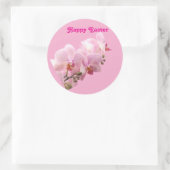 Pink Orchids “Happy Easter” Sticker (Tas)
