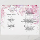 Pink Orchids Hummingbird Funeral Programme Flyer (Achterkant)
