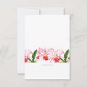 Pink Orchids Watercolor Wedding RSVP Kaartje (Achterkant)
