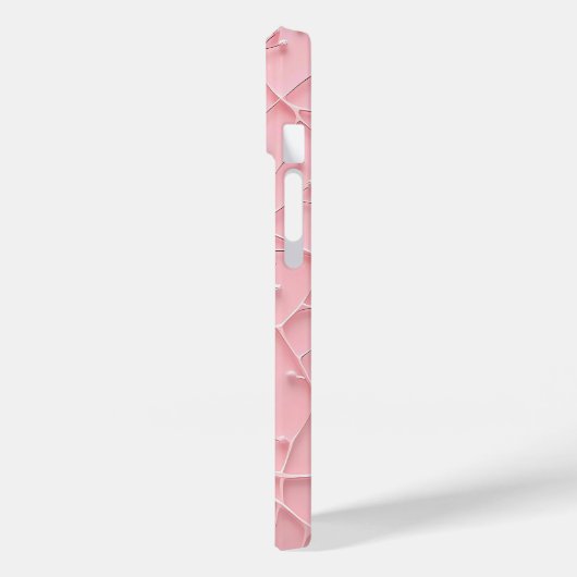 Pink Organic Texture iPhone Case Feminine Look (Achterkant / Links)
