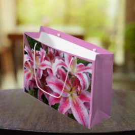 Pink Oriental Lilies Floral Groot Cadeauzakje