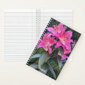 Pink Oriental Lilies Floral Notitieboek (Binnen)