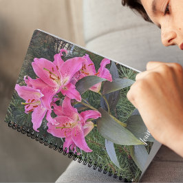 Pink Oriental Lilies Floral Notitieboek