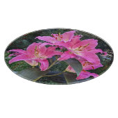 Pink Oriental Lilies Floral Snijplank (Hoek)