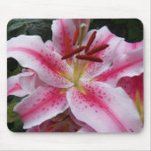 Pink Oriental Lily Floral Muismat (Voorkant)