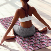 Pink Oriental Lily Floral Pattern Yogamat