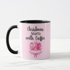 Pink Ornament Christmas Morning Design Mok
