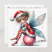 Pink Ornament Fairy – Holiday Card (Voorkant / Achterkant)