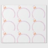Pink Ornament Wrapping Paper Cadeaupapier (Vlak)