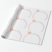 Pink Ornament Wrapping Paper Cadeaupapier (Uitgerold)