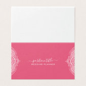 Pink ornate frame on white background 2 kaart (Buitenkant ongevouwen)