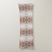Pink Ornate Pearl and Floral Body Pillow Lichaamskussen (Achterkant (Verticaal))