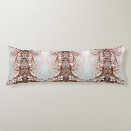 Pink Ornate Pearl and Floral Body Pillow Lichaamskussen