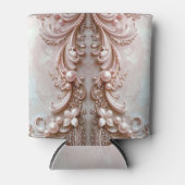 Pink Ornate Pearl and Floral Can Cooler (Voorkant)