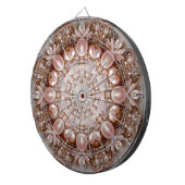 Pink Ornate Pearl and Floral Dartboard Dartbord (Voorkant Rechts)