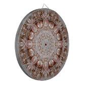 Pink Ornate Pearl and Floral Dartboard Dartbord (Voorkant Links)