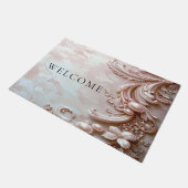 Pink Ornate Pearl and Floral Doormat Deurmat (Schuin)