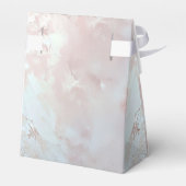 Pink Ornate Pearl and Floral Favor Box Bedankdoosjes (Achterkant)