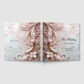 Pink Ornate Pearl and Floral Guest Book Gastenboek (Volledig)