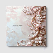 Pink Ornate Pearl and Floral Guest Book Gastenboek (Achterkant)