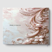 Pink Ornate Pearl and Floral Guest Book Gastenboek (Achterkant)