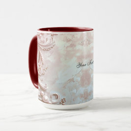 Pink Ornate Pearl and Floral Mug Mok
