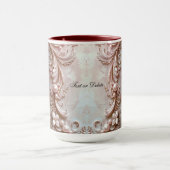 Pink Ornate Pearl and Floral Mug Mok (Midden)