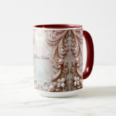 Pink Ornate Pearl and Floral Mug Mok (Voorkant rechts)