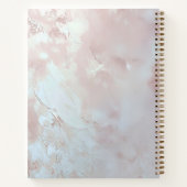 Pink Ornate Pearl and Floral Notebook Notitieboek (Achterkant)
