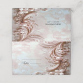 Pink Ornate Pearl and Floral Place Card Plaatskaartje (Buitenkant ongevouwen)