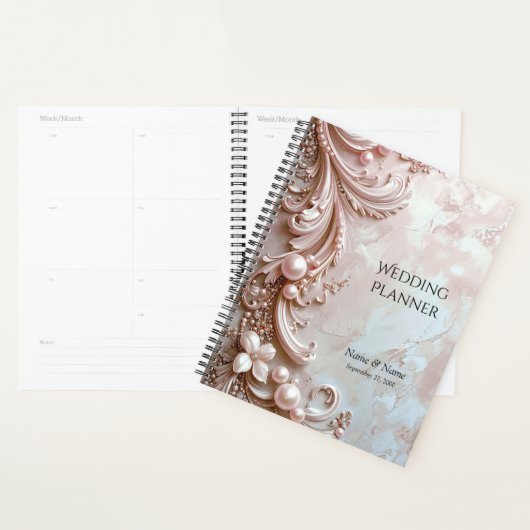 Pink Ornate Pearl and Floral Planner (Display)