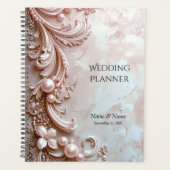 Pink Ornate Pearl and Floral Planner (Voorkant)