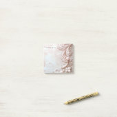 Pink Ornate Pearl and Floral Post it Notes (Op bureau)